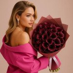31 бордовая калла в букете с оформлением 31 бордовая калла в букете с оформлением